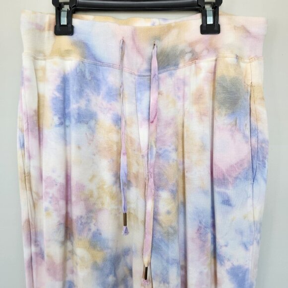 Young Fabulous & Broke Tie Dye Sweatpant Joggers Sz M Pockets Drawstring Pastel - Picture 2 of 7